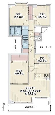 間取り コープ野村ヒルズ東照宮I 2階/205