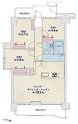 ダイアパレス五橋カルテット 3LDKの間取図画像