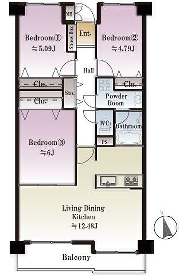 リノベーション済みのお部屋ですので、新築気分でお住まいになれます。南西向きにつき、陽当たり良好です。