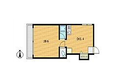 ISOビル 7階1DKの間取り