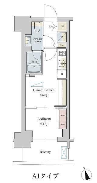 ブリリアイスト町屋（Ｂｒｉｌｌｉａ　ｉｓｔ　町屋） 405｜東京都荒川区荒川６丁目(賃貸マンション1DK・4階・25.11㎡)の写真 その2