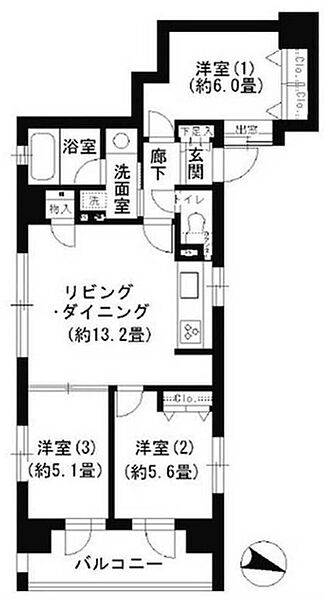 同じ建物の物件間取り写真 - ID:213101690376