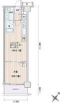 エスティメゾン豊洲レジデンス E823 ｜ 東京都江東区豊洲３丁目5-3（賃貸マンション1LDK・8階・38.42㎡） その2