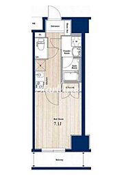 エヌステージ亀戸 9階1Kの間取り