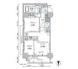 パークアクシス両国馬車通り 905 9階2LDKの間取り