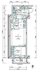 ガリシア大島 6階1DKの間取り