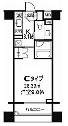 ＴＬＲレジデンス両国 2階1Kの間取り