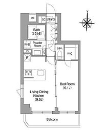 BPRレジデンス大島 508 5階1LDKの間取り