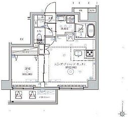 ベルシードアルファ押上イースト 2階1LDKの間取り