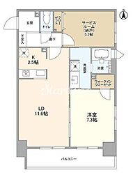 アリュージュ両国 2階1SLDKの間取り