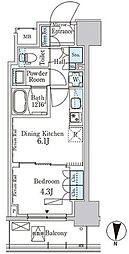 パークアクシス錦糸公園 2階1DKの間取り