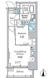 パークアクシス錦糸公園 7階1LDKの間取り