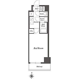 ルクレ墨田緑I 203 2階1Kの間取り