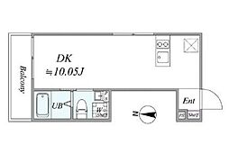 シェルト亀戸（Scelto Kameido） 2階ワンルームの間取り