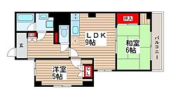 アーバンタニ 5階2LDKの間取り