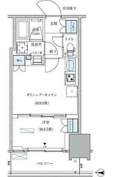 パークアクシス西大島コンフォートスクエア 1136 11階1DKの間取り
