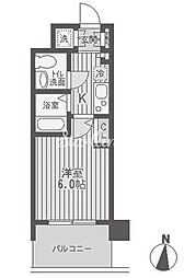 レジディア両国 404 4階1Kの間取り