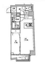 エスレジデンス両国パークサイド 8階1LDKの間取り