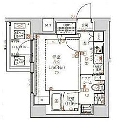 アルテシモリーノ 4階1Kの間取り