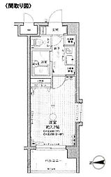 ラグジュアリーアパートメント両国 705 7階1Kの間取り