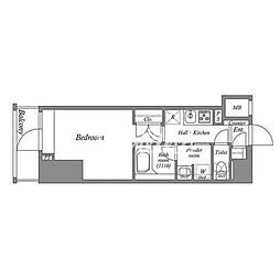 ACPレジデンス亀戸 10階1Kの間取り