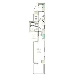 ドルチェヴィータ両国 5階1Kの間取り