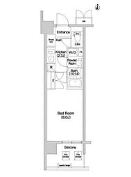 コンフォリア大島 5階1Kの間取り