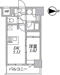 シーフォルム住吉（SYFORME住吉） 8階1DKの間取り