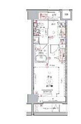 クレヴィスタ押上 3階1Kの間取り
