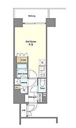 ライトテラス錦糸町 6階ワンルームの間取り