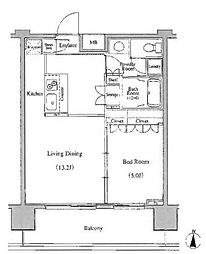 レジディア錦糸町 1LDKの間取図画像
