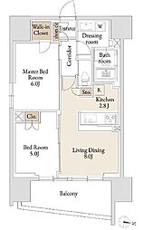 BLESS亀戸 2LDKの間取図画像