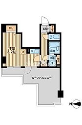 ドゥーエ西大島 ワンルームの間取図画像