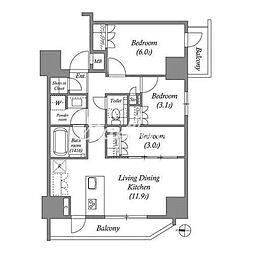 ACPレジデンス錦糸町 3LDKの間取図画像