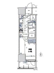 ライジングプレイス亀戸 1Kの間取図画像