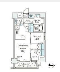 スタンズ亀戸(STANDZ亀戸) 2LDKの間取図画像