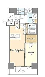 LIGHTTERRACE錦糸町 1LDKの間取図画像