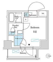 パークアクシス錦糸町スタイルズ ワンルームの間取図画像