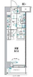 クレアルプレミア大島 1Kの間取図画像