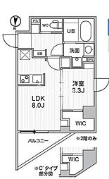 エスレジデンス亀戸バーム(S-RESIDENCE亀戸balm) 1LDKの間取図画像