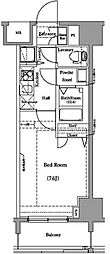 グランシアタワー亀戸 1Kの間取図画像