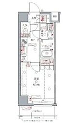 クレヴィスタ亀戸2 1Kの間取図画像