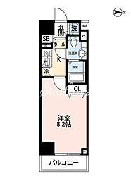AXASTOKYOEASTGARDEN 1Kの間取図画像