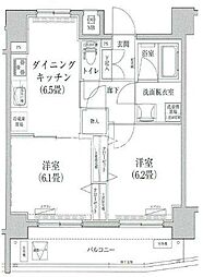 ティモーネ押上トゥーレ 2DKの間取図画像
