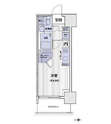 エスティメゾン大島 ワンルームの間取図画像
