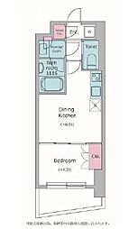 RESIDIA亀戸プレイス 1DKの間取図画像
