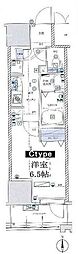 ライジングプレイス亀戸 1Kの間取図画像