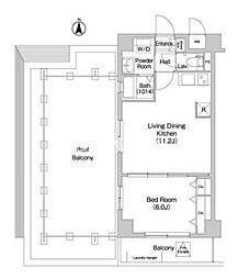 COMFORIA墨田立花 1LDKの間取図画像