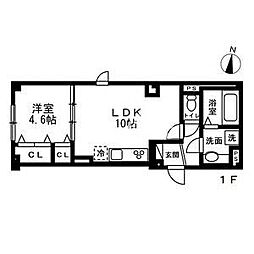 ディーズプラス西大島 1LDKの間取図画像
