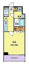 クレヴィスタ亀戸3 1Kの間取図画像
